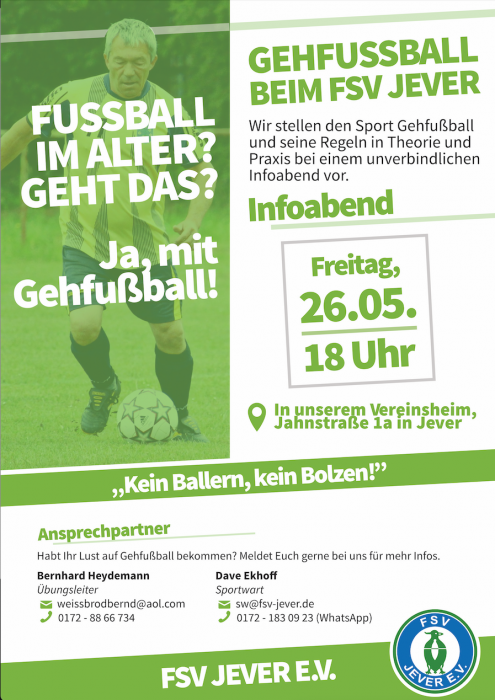 Gehfussball Plakat